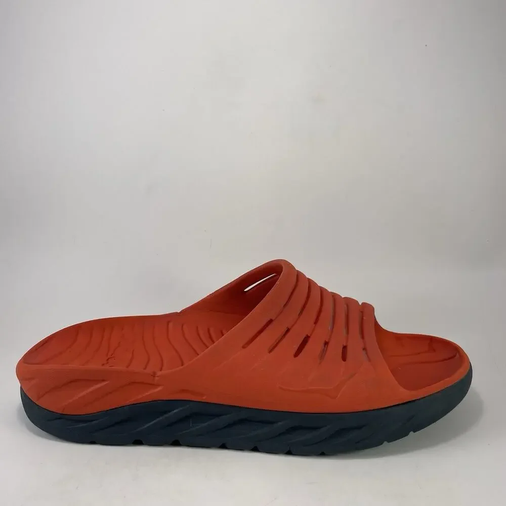 Hoka Ora Recovery Slide 3 Mens Size 12 Terracotta Orange Sport Sandals Slip On